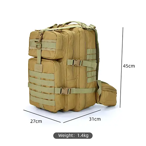 Medium Tactical Backpack with MOLLE System for Outdoor and Military Use